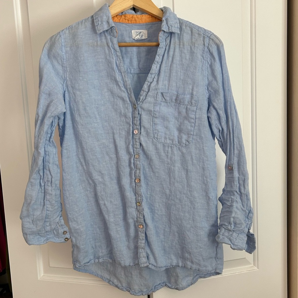 Light Blue Linen Shirt